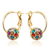 Scintillare by Sukkhi Glittery Crystals from Swarovski Hoops Gold Plated Earring for Women and Girls