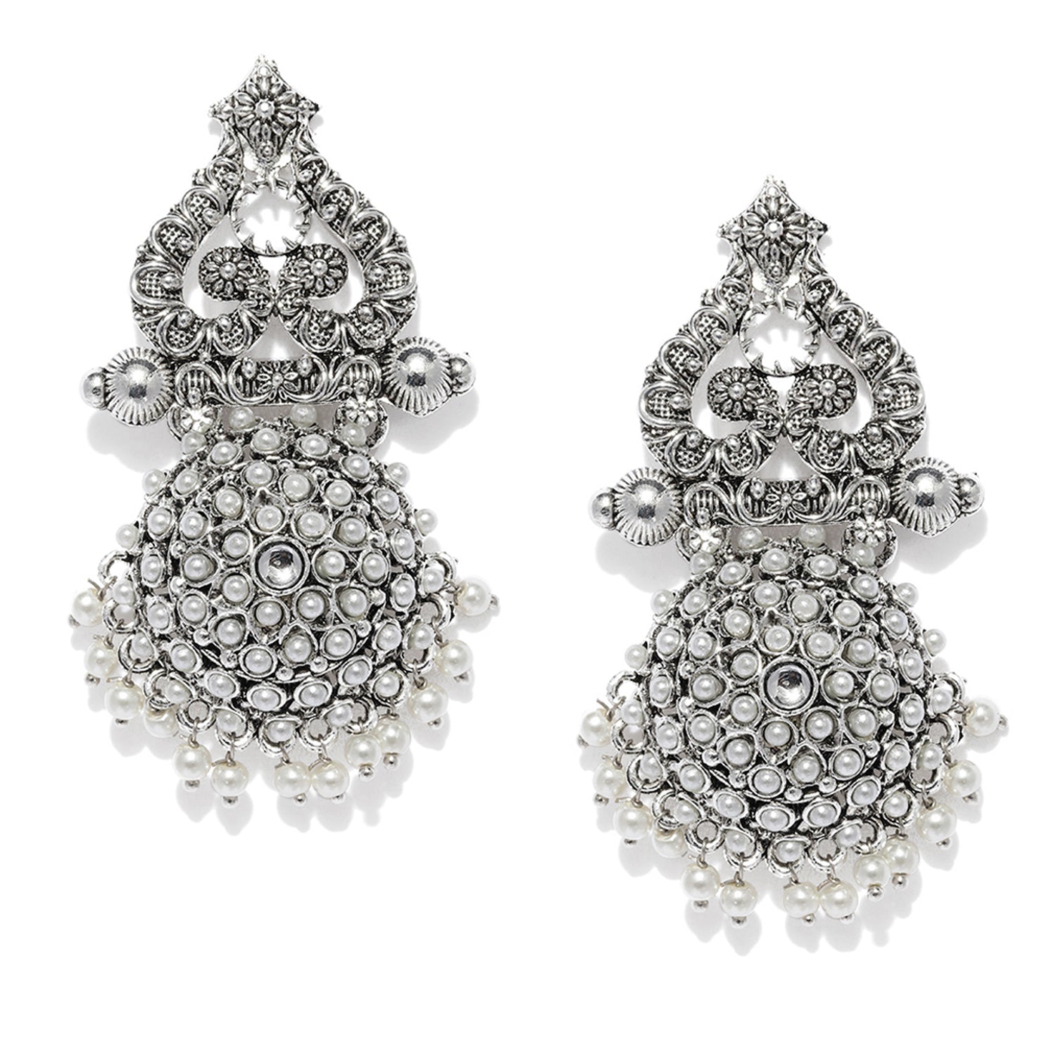 Sukkhi Lavish Oxidised Plated Pearl Dangle Earring for Women