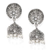 Sukkhi Pretty Kundan Oxidised Plated Pearl Jhumki Earring for Women