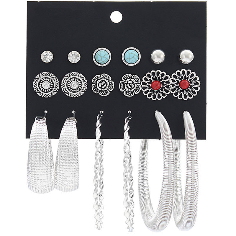 Scintillare by Sukkhi Elegant Oxidised Stud & Hoop Earring Combo for Women