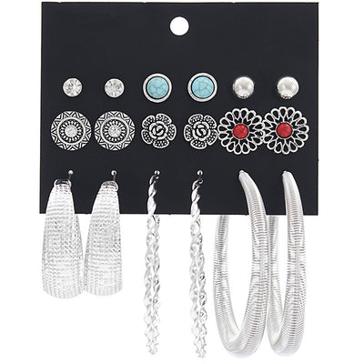 Scintillare by Sukkhi Elegant Oxidised Stud & Hoop Earring Combo for Women