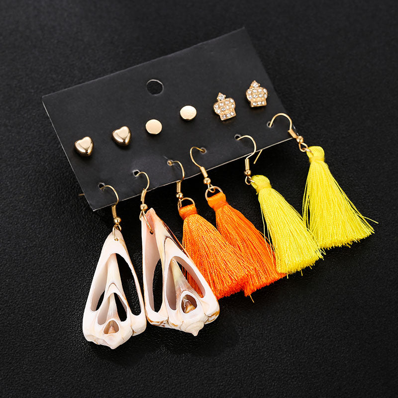 Scintillare by Sukkhi Fashionable Gold Plated Stud & Tassel Earring Combo for Women