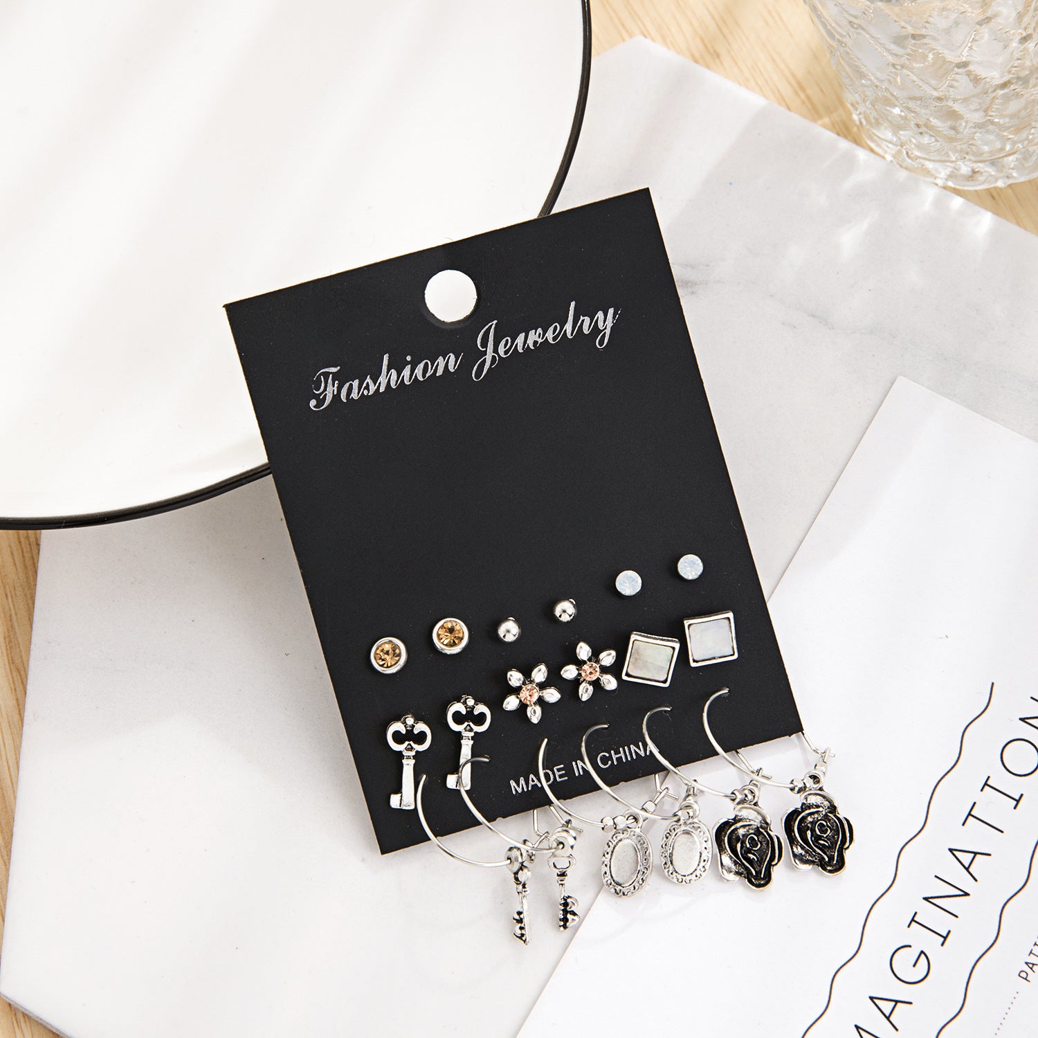 Scintillare by Sukkhi Glittery Gold Plated Stud & Dangle Earring Combo for Women