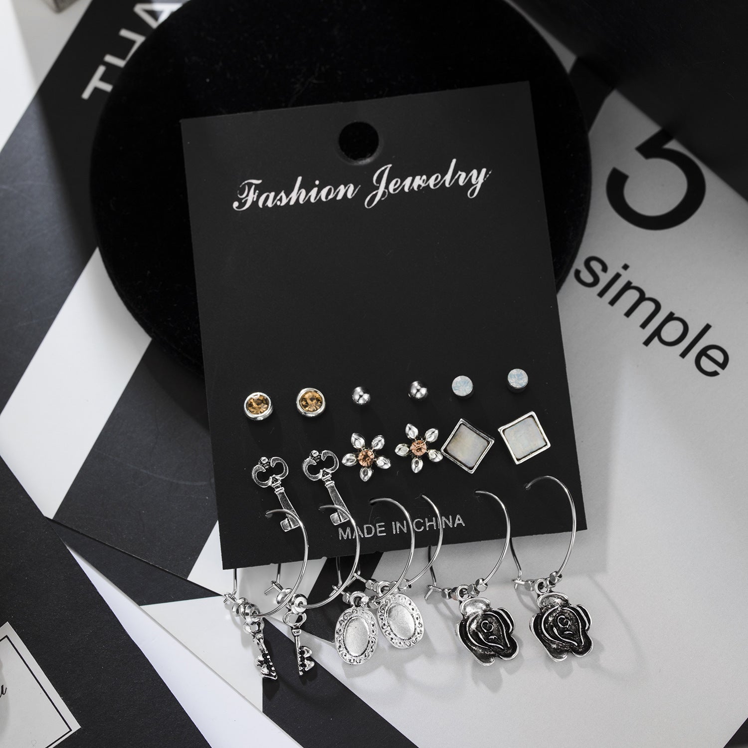 Scintillare by Sukkhi Glittery Gold Plated Stud & Dangle Earring Combo for Women