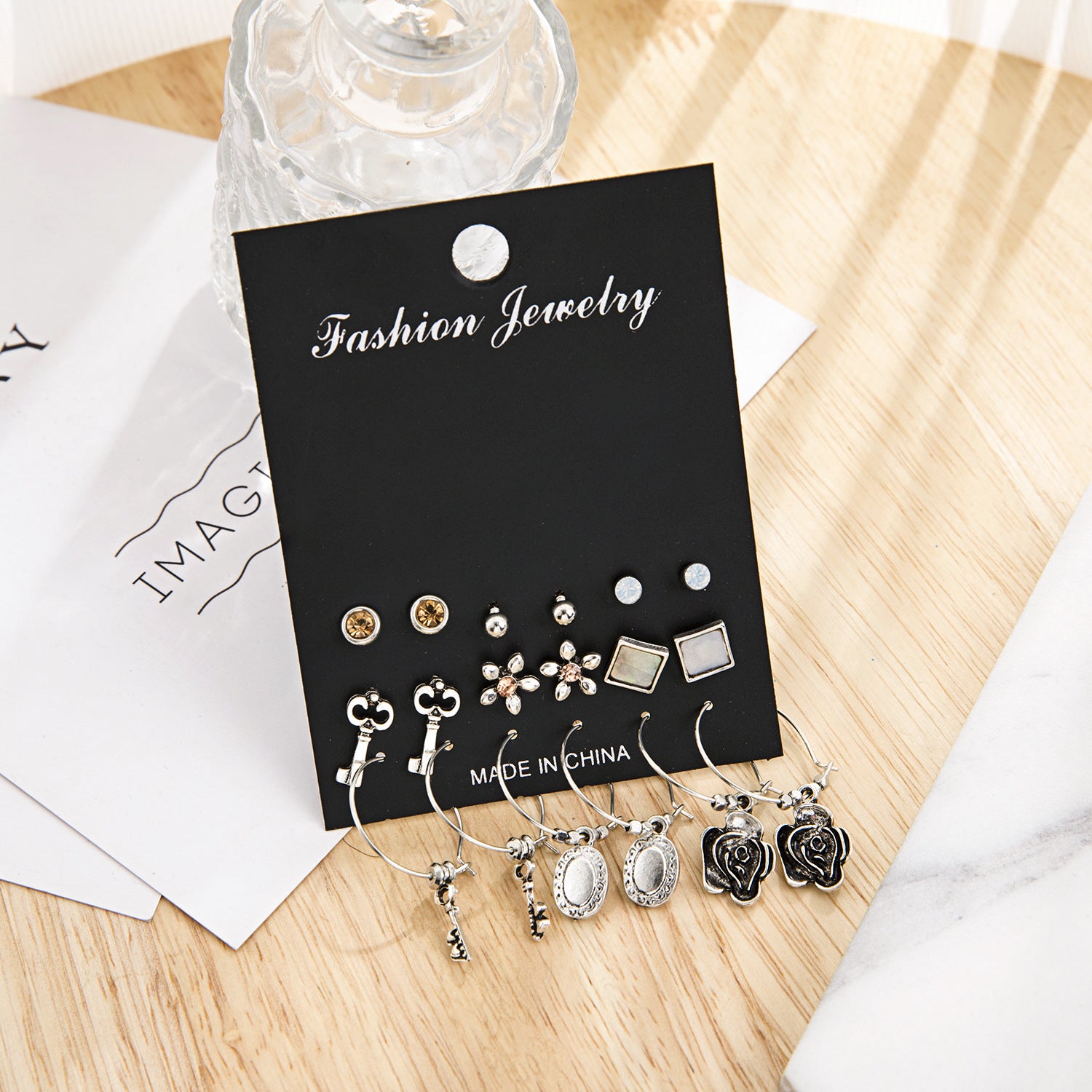 Scintillare by Sukkhi Glittery Gold Plated Stud & Dangle Earring Combo for Women