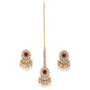 Sukkhi Elegant Kundan Gold Plated Pearl Earring Maang Tikka set for Women