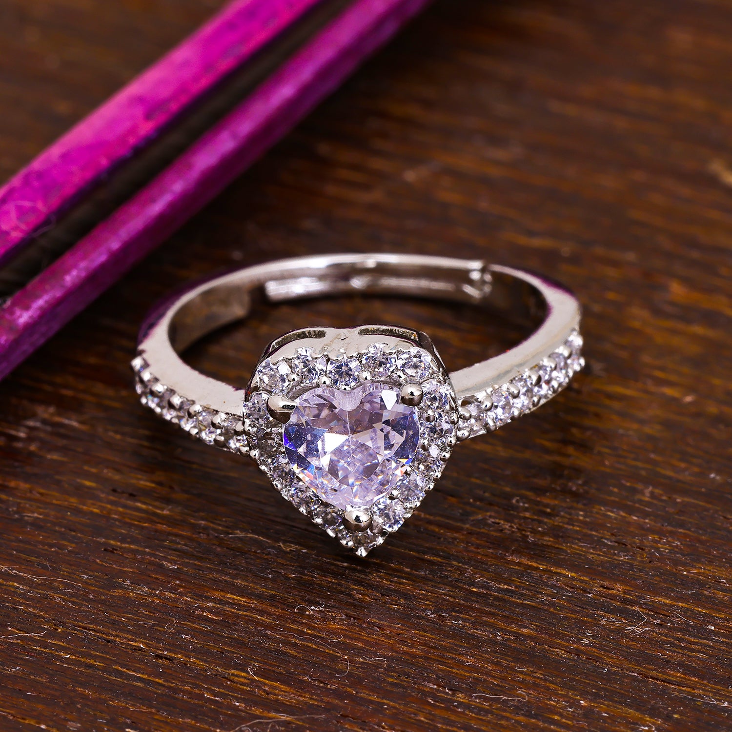 Pissara by Sukkhi Adorable 925 Sterling Silver Cubic Zirconia Finger Ring For Women And Girls|with Authenticity Certificate, 925 Stamp & 6 Months Warranty