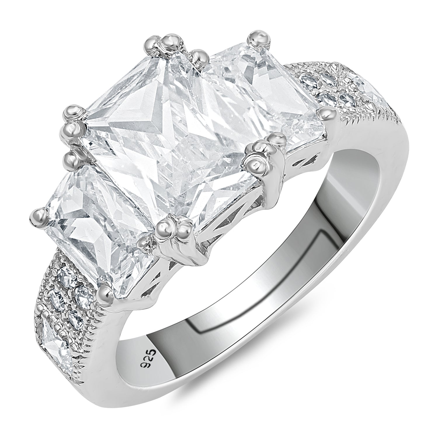 Pissara by Sukkhi Spectacular 925 Sterling Silver Cubic Zirconia Finger Ring For Women And Girls|with Authenticity Certificate, 925 Stamp & 6 Months Warranty