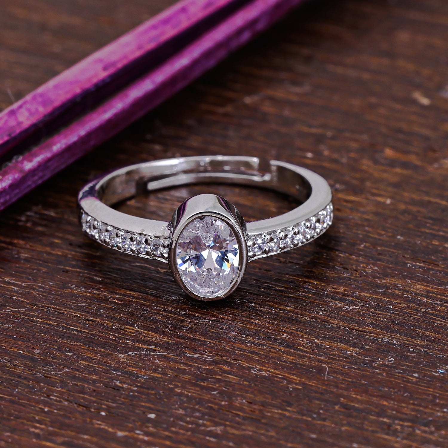 Pissara by Sukkhi Delicate 925 Sterling Silver Cubic Zirconia Finger Ring For Women And Girls|with Authenticity Certificate, 925 Stamp Months