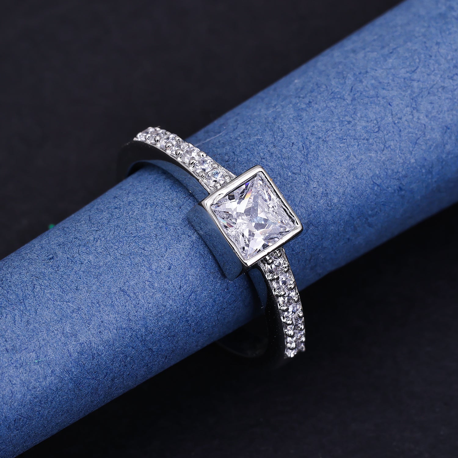 Pissara by Sukkhi Lovely 925 Sterling Silver Cubic Zirconia Finger Ring For Women And Girls|with Authenticity Certificate, 925 Stamp & 6 Months Warranty