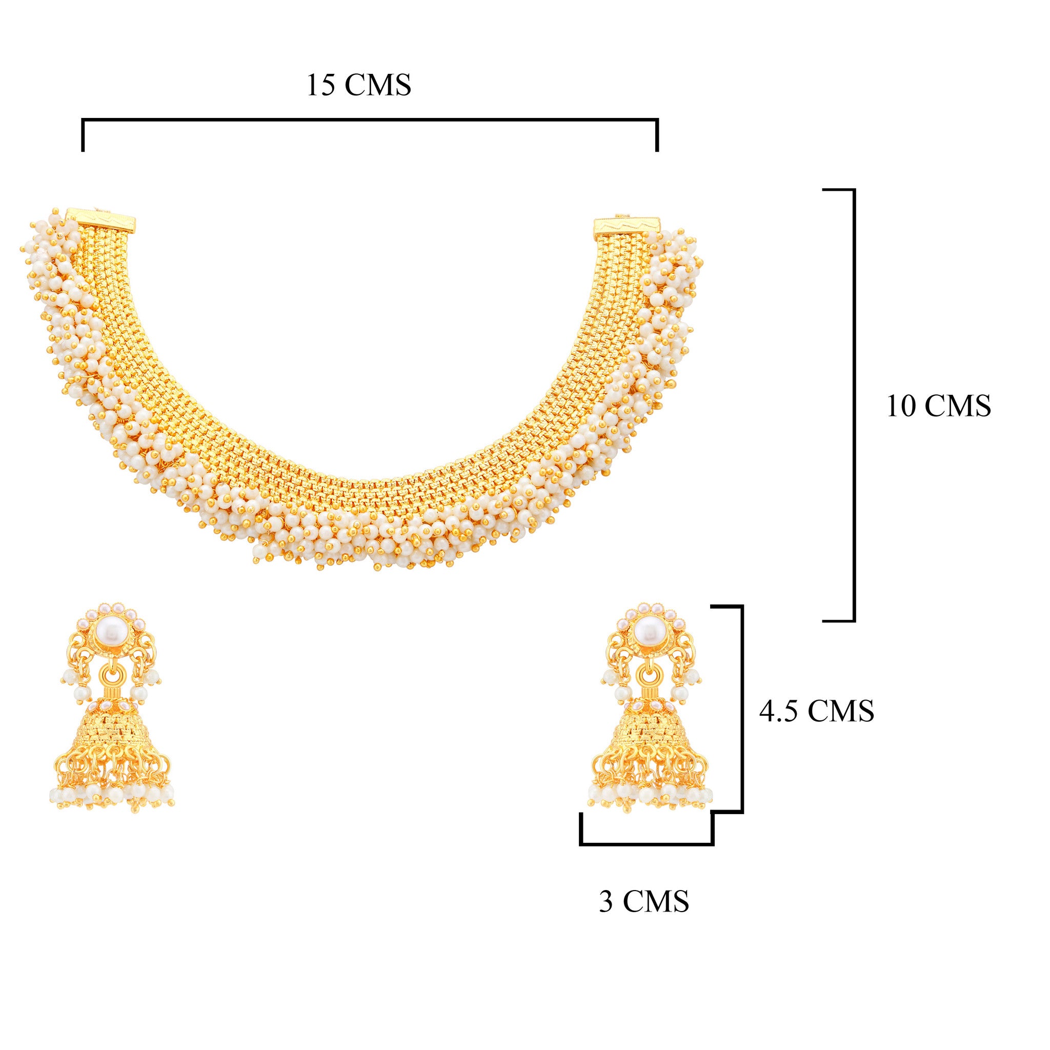 Sukkhi Astonish Gold Plated Choker Necklace set For Women-1