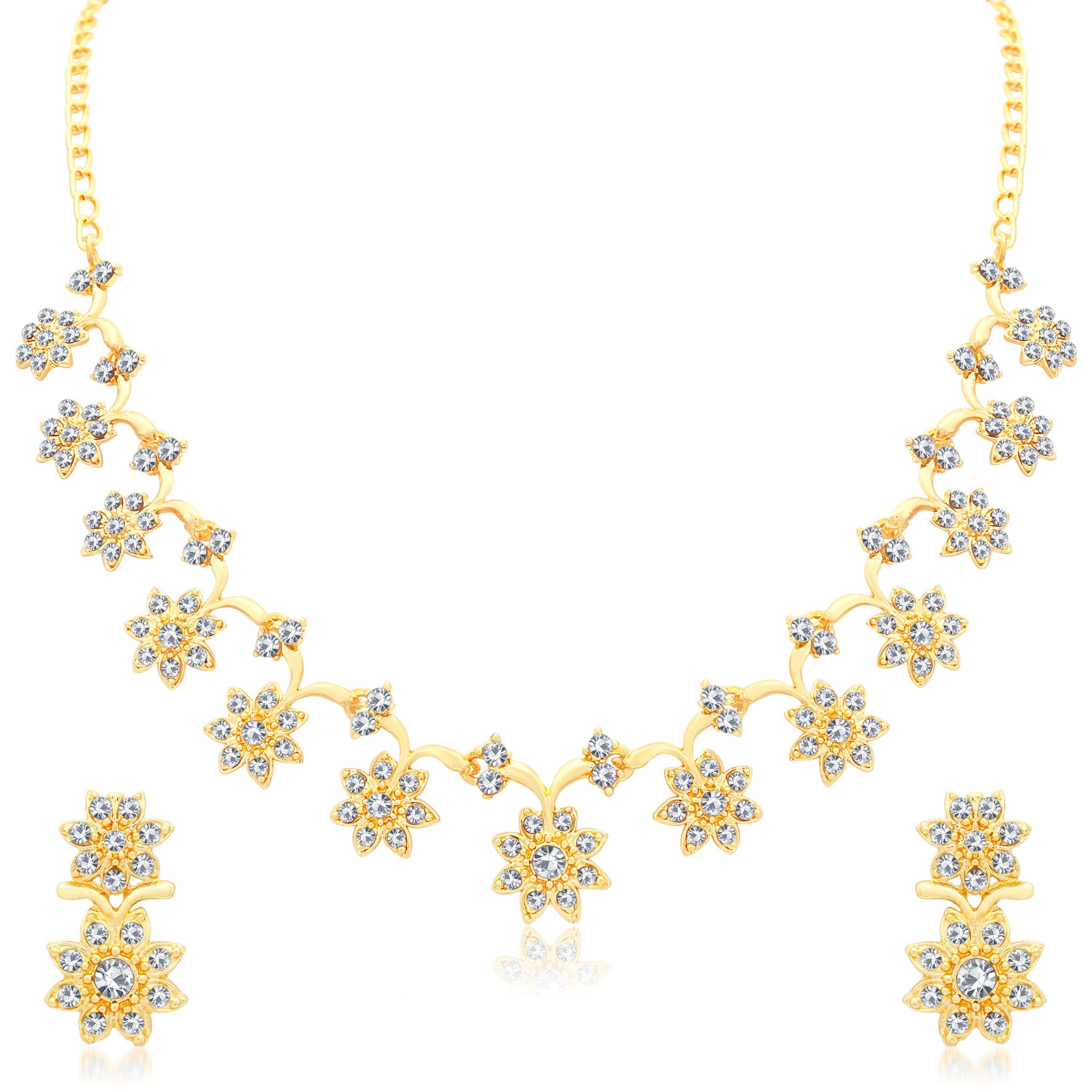 Sukkhi Stylish Gold Plated Collar Necklace set For Women-2