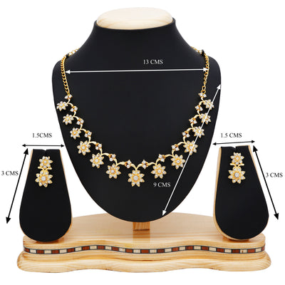 Sukkhi Stylish Gold Plated Collar Necklace set For Women-4