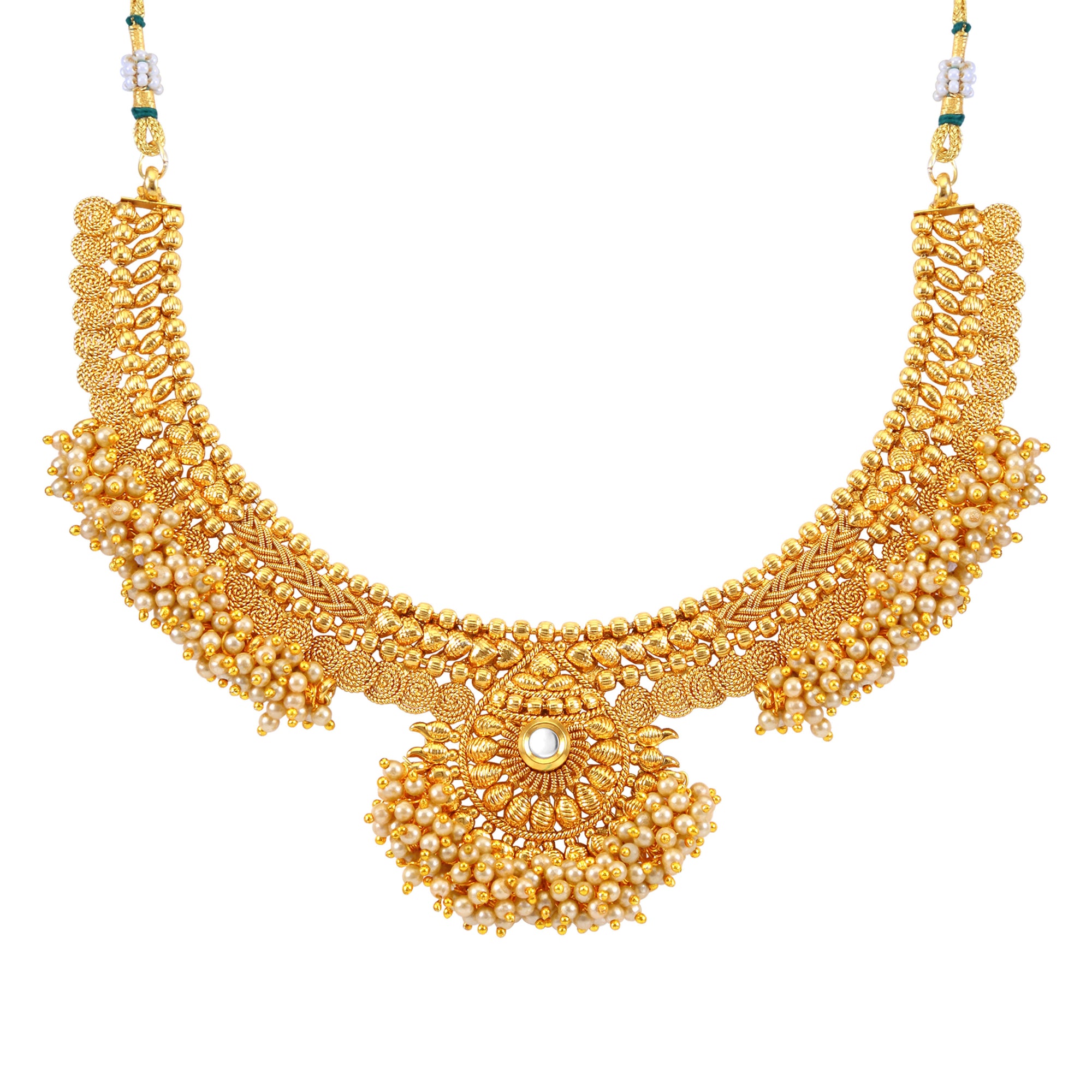 Sukkhi Astonish Jalebi Design Gold Plated Choker Necklace set For Women