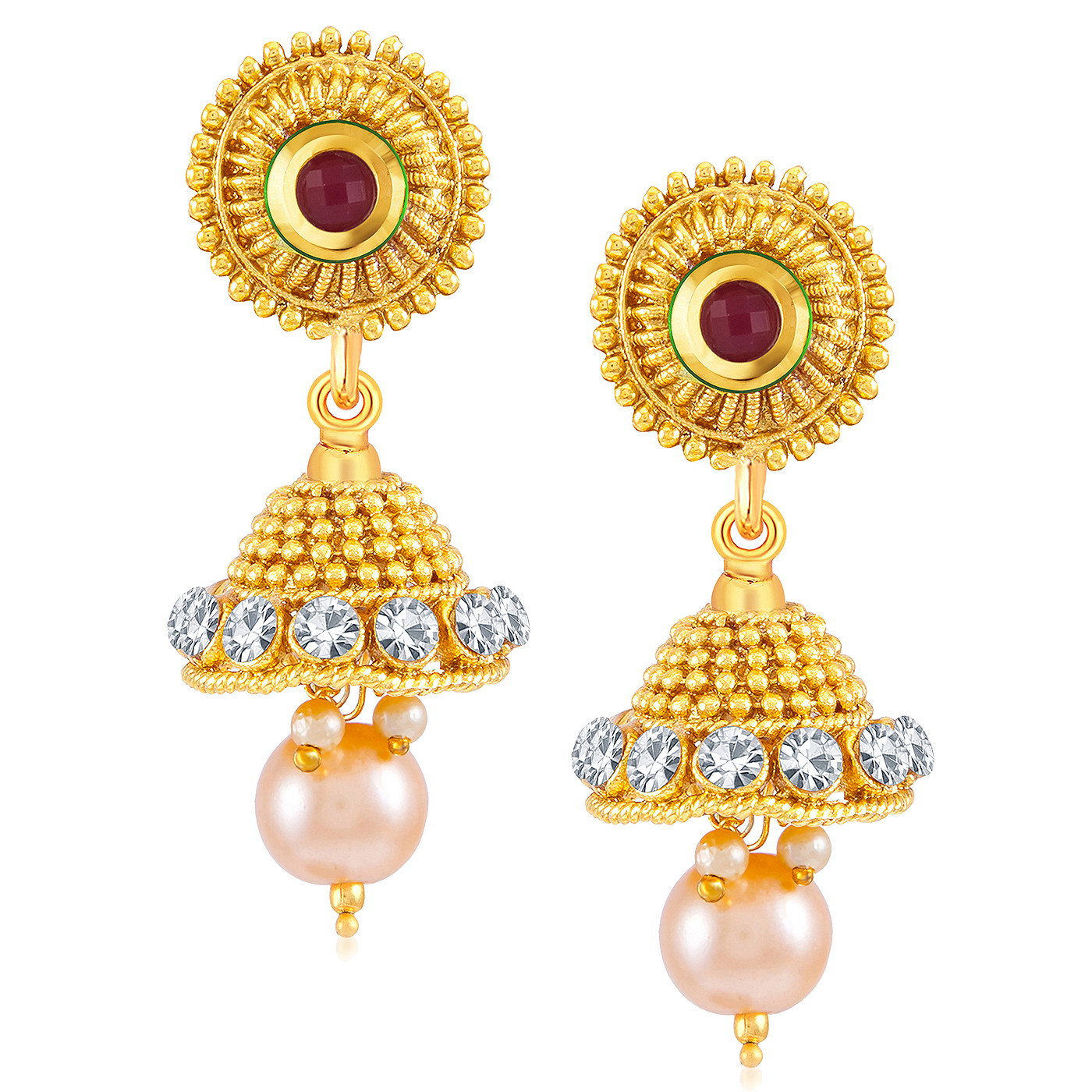 Sukkhi Eye-catchy Jalebi Design 7 String Gold Plated Necklace Set