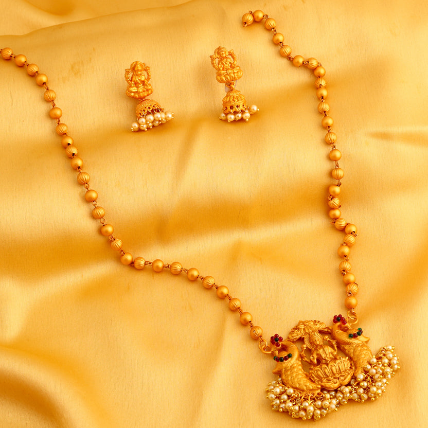 Sukkhi Marvellous Laxmi Design Gold Plated Necklace Set for women
