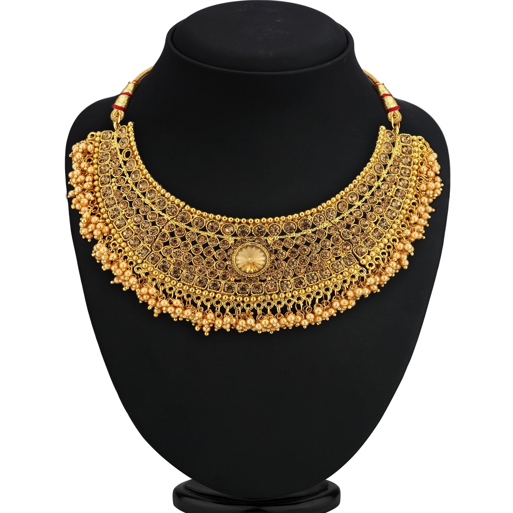 Sukkhi Traditional Gold Plated Choker Necklace Set for Women