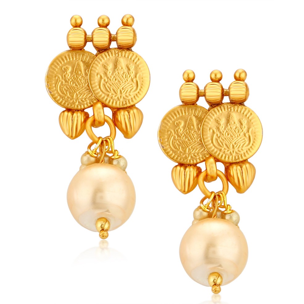 Sukkhi Dazzling Gold Plated Temple Coin Necklace Set For Women