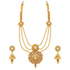 Trushi Adorable Gold Plated String Designer Long Necklace Set For Women