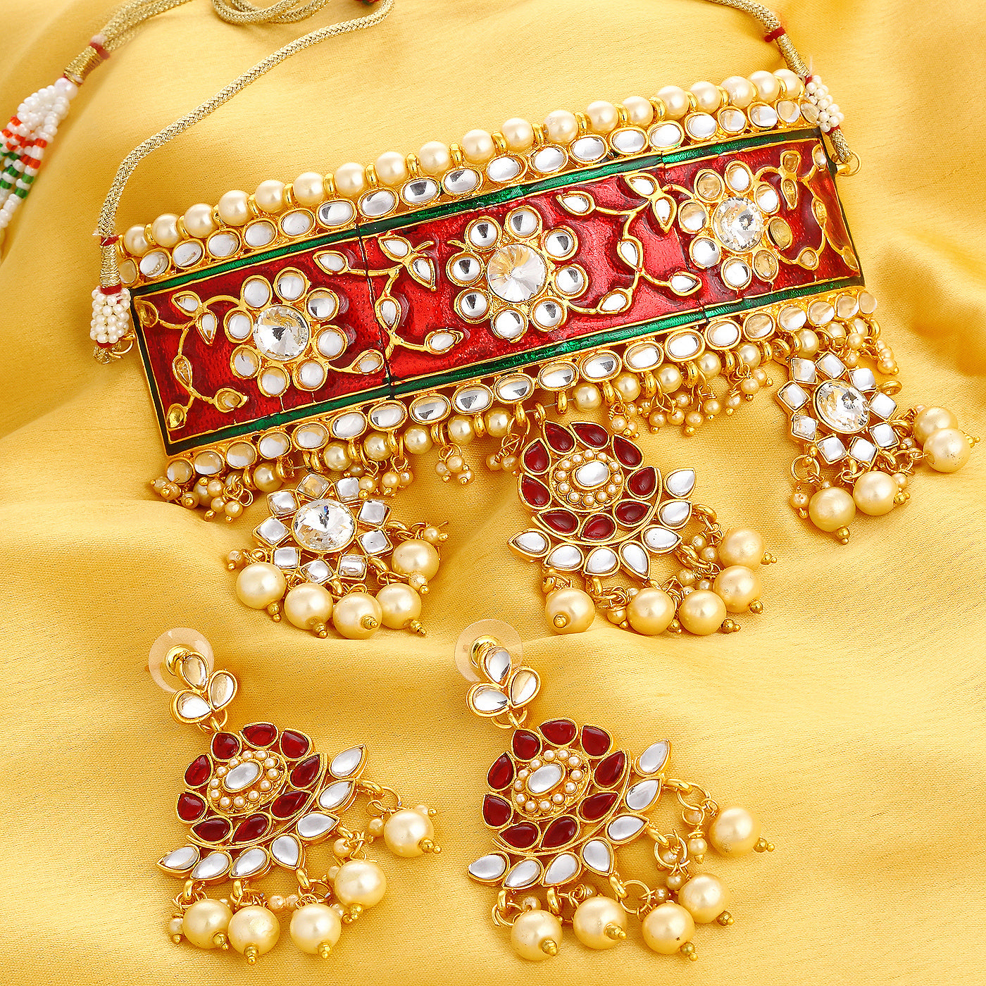 Sukkhi Padmavati Inspired Austrian Diamond choker necklace Set for Women