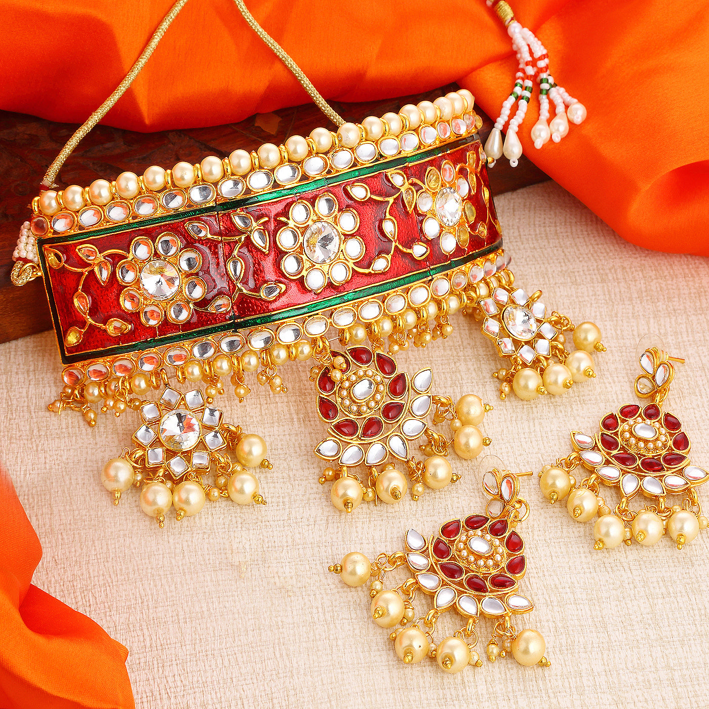 Sukkhi Padmavati Inspired Austrian Diamond choker necklace Set for Women