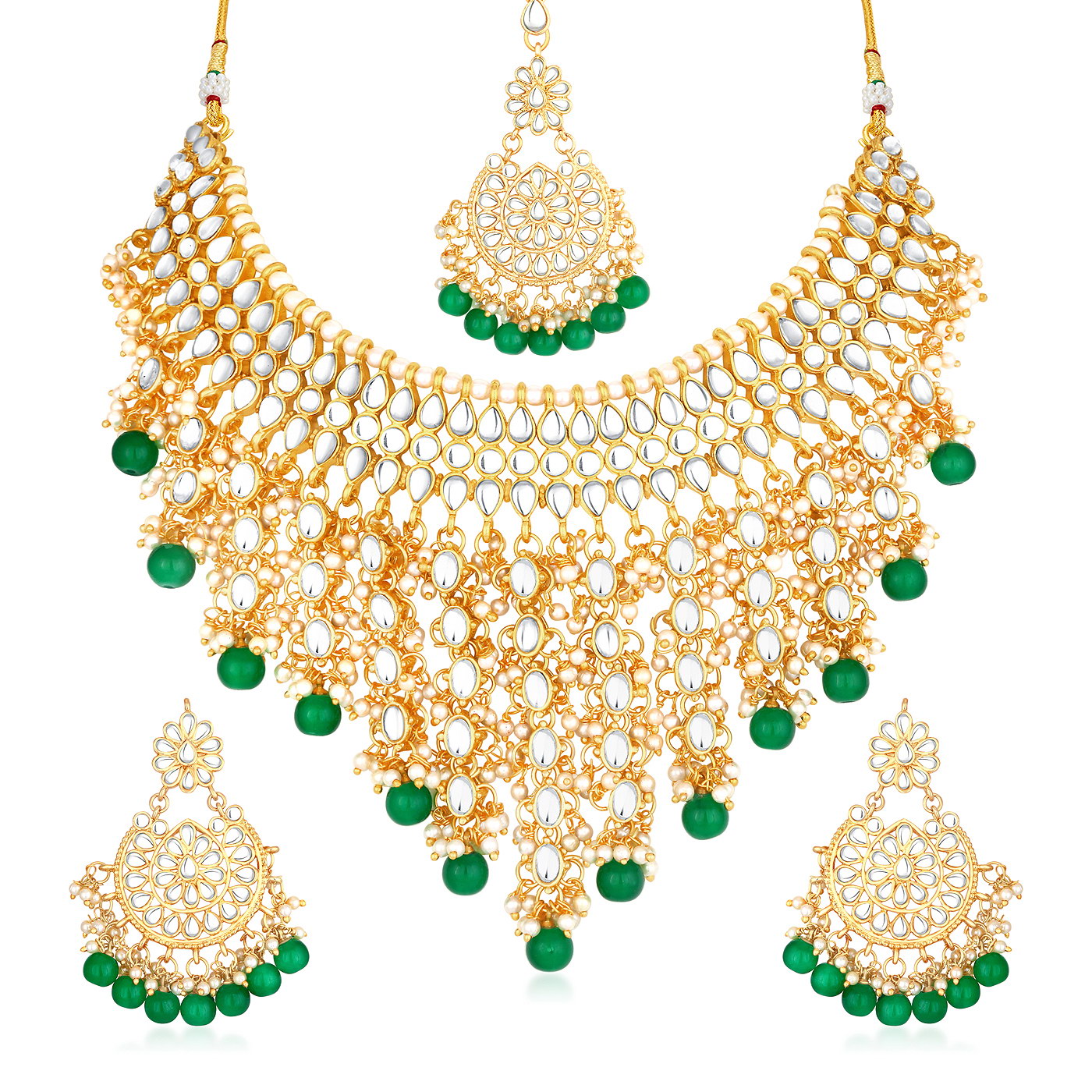 Trushi by Sukkhi Lavish Gold Plated Necklace Set for Women