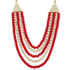 Sukkhi Kundan Astonish Gold Plated Long Haram Red Necklace Set for Women
