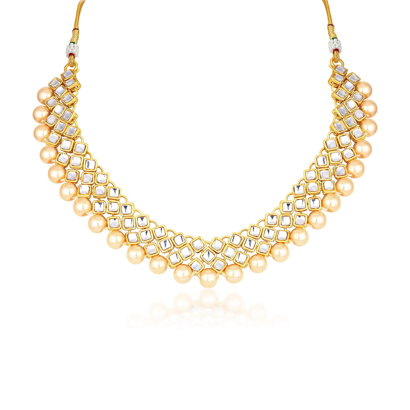 Sukkhi Lavish Gold Plated Kundan Choker Necklace Set for Women