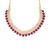 Sukkhi Kundan Modish Gold Plated Red Choker Necklace Set for Women