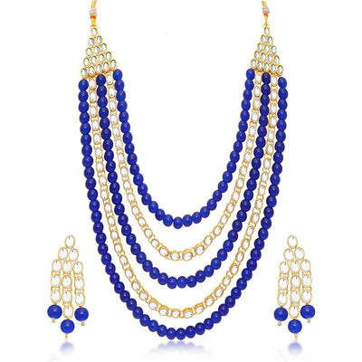 Trushi by Sukkhi Ritzy Gold Plated Necklace Set for Women