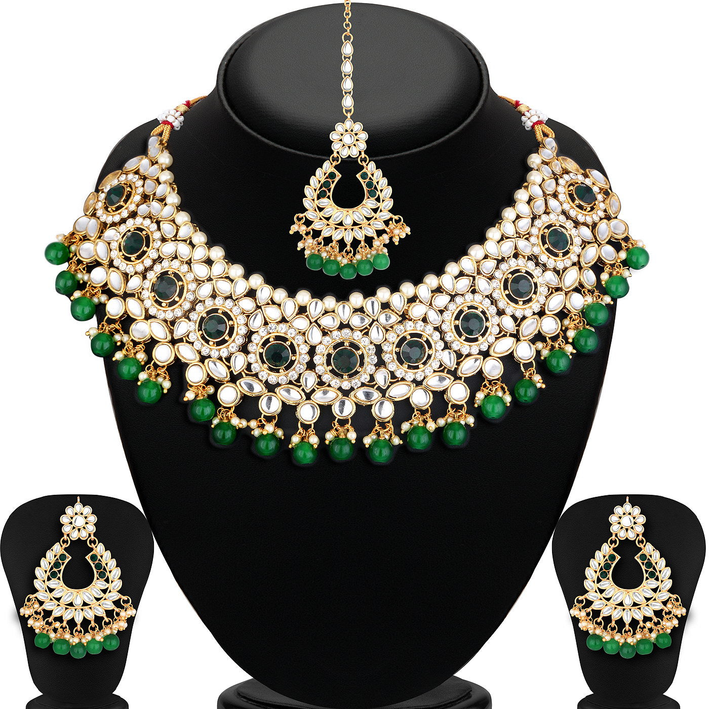 Trushi by Sukkhi Astonish Gold Plated Necklace Set for Women