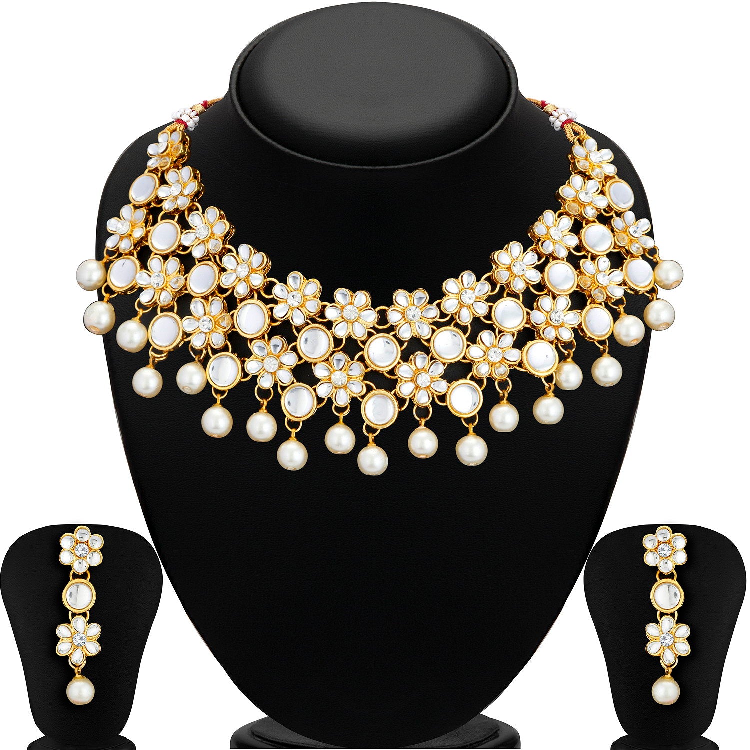 ZAVERI PEARLS Stone Gold-plated Gold, Green Jewellery Set Price in India -  Buy ZAVERI PEARLS Stone Gold-plated Gold, Green Jewellery Set Online at  Best Prices in India | Flipkart.com