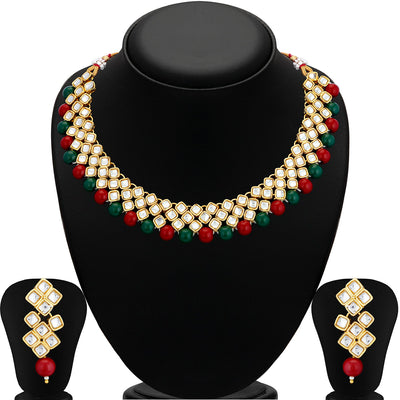 Trushi by Sukkhi Ritzy Gold Plated Necklace Set for Women