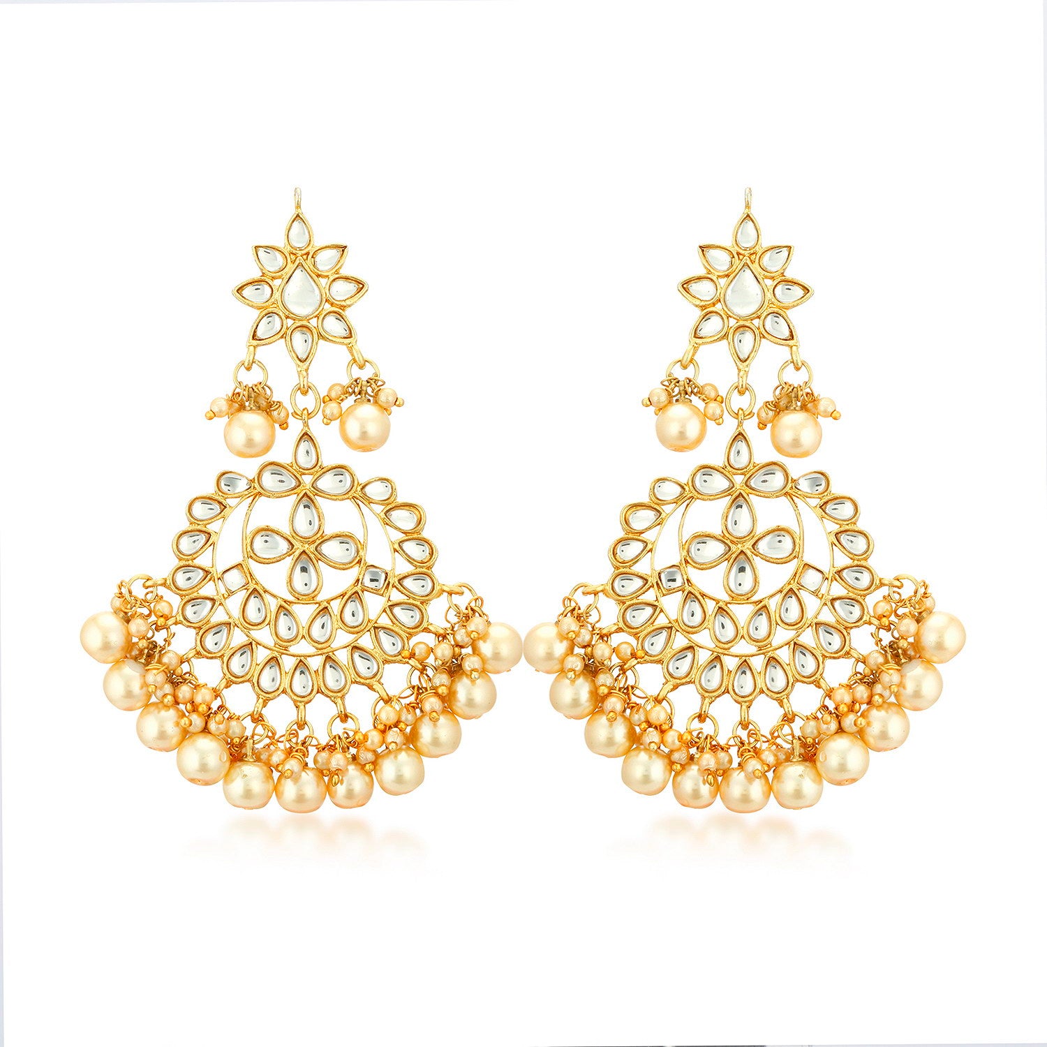 Sukkhi Trendy Gold Plated Kundan & Pearl Choker Necklace Set Worn By Karisma Kapoor