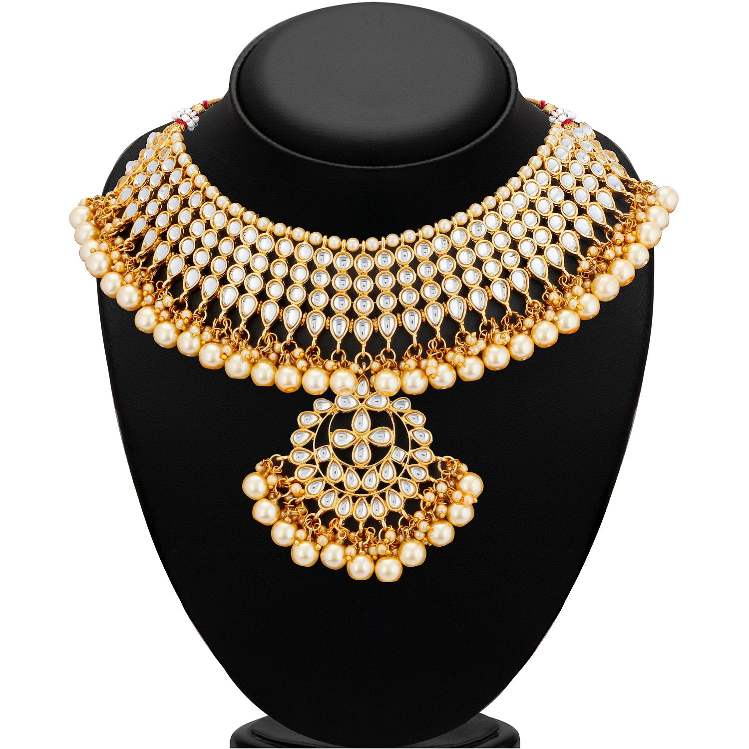 Sukkhi Trendy Gold Plated Kundan & Pearl Choker Necklace Set Worn By Karisma Kapoor