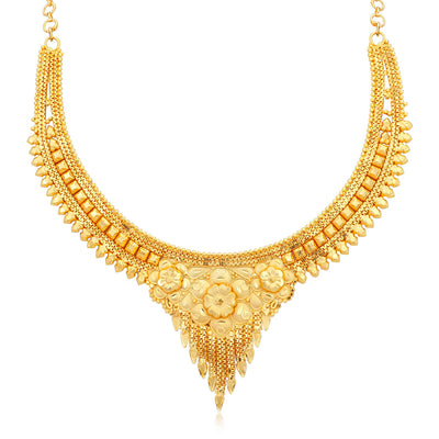 Sukkhi Traditional 24 Carat 1 Gram Gold Jewellery Necklace Set for Women