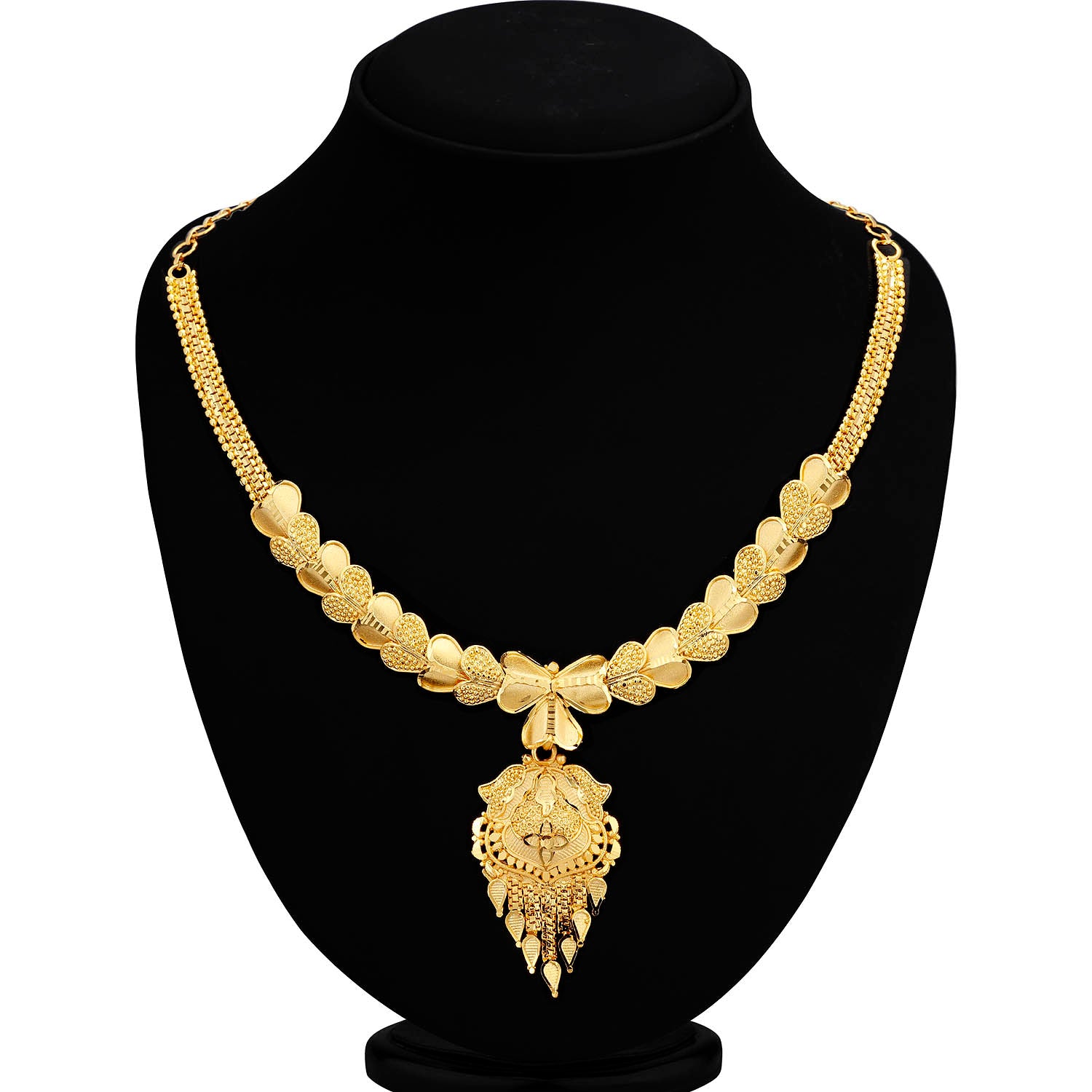Sukkhi Gleaming 24 Carat 1 Gram Gold Jewellery Alloy Necklace Set for Women