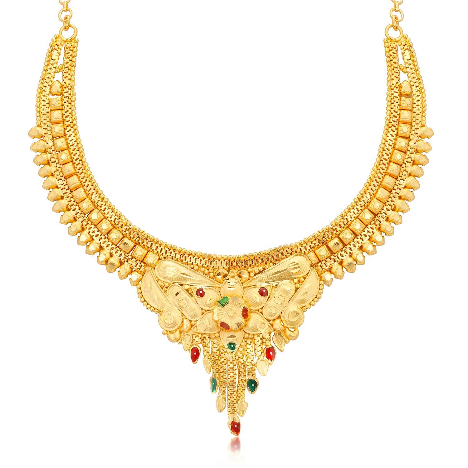 Sukkhi Gorgeous Alloy 24 Carat 1 Gram Gold Jewellery Necklace Set for Women