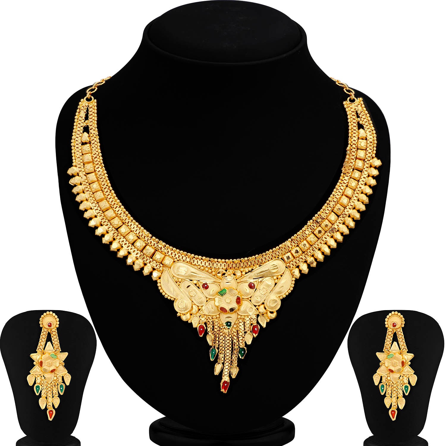 Sukkhi Gorgeous Alloy 24 Carat 1 Gram Gold Jewellery Necklace Set for Women