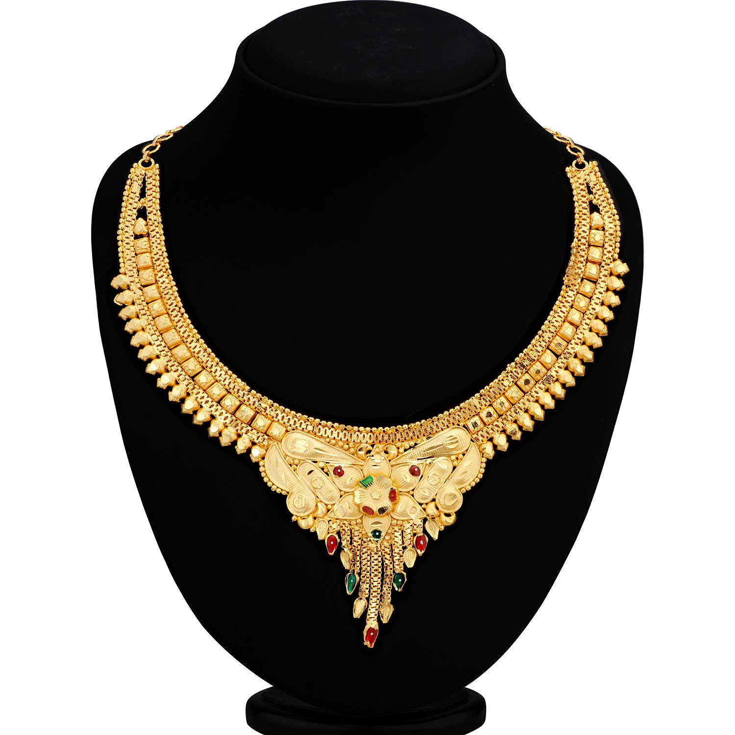 Sukkhi Gorgeous Alloy 24 Carat 1 Gram Gold Jewellery Necklace Set for Women