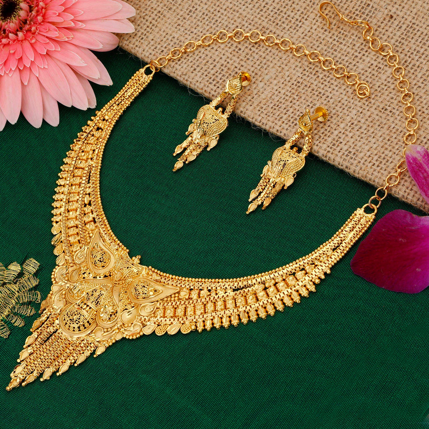 jewellery combo gold ornaments for ladies