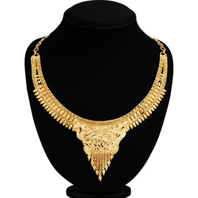 Sukkhi Stylish Alloy 24 Carat 1 Gram Gold Plated Jewellery Necklace Set for Women