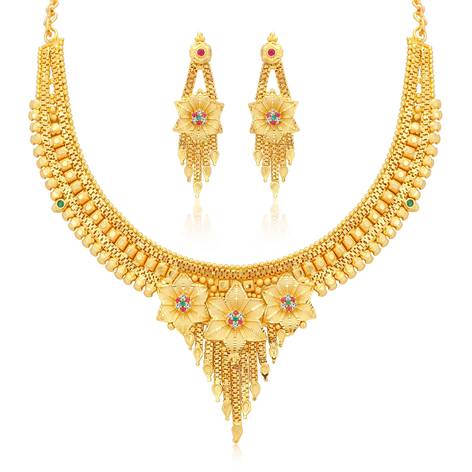 Sukkhi Classy Alloy 24 Carat 1 Gram Gold Jewellery Necklace Set for Women