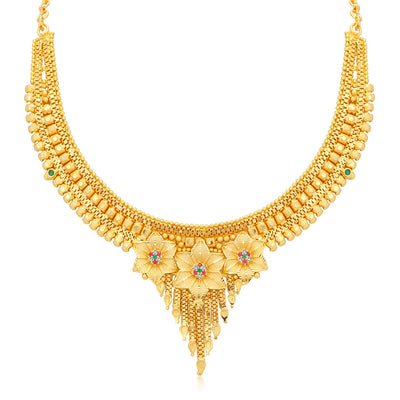 Sukkhi Classy Alloy 24 Carat 1 Gram Gold Jewellery Necklace Set for Women