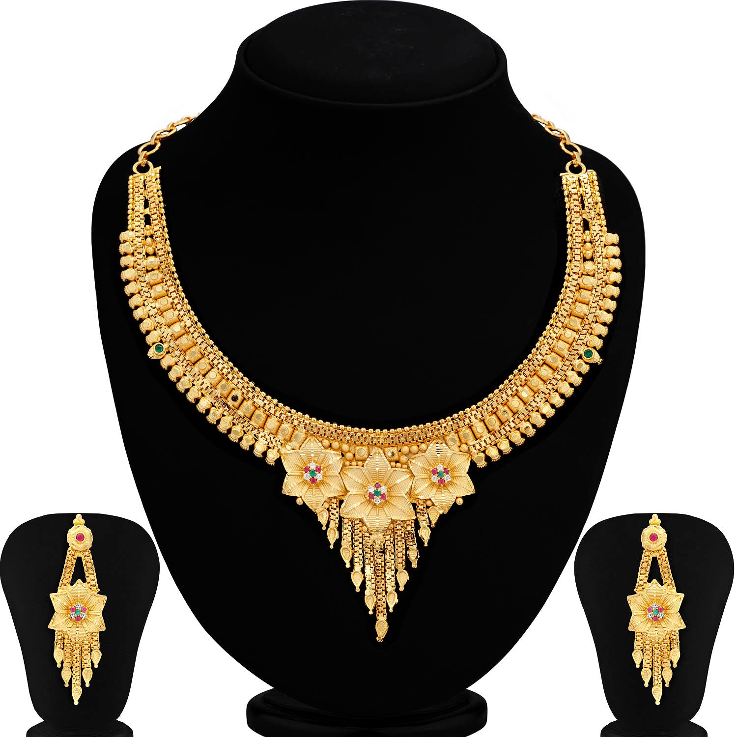 Sukkhi Classy Alloy 24 Carat 1 Gram Gold Jewellery Necklace Set for Women