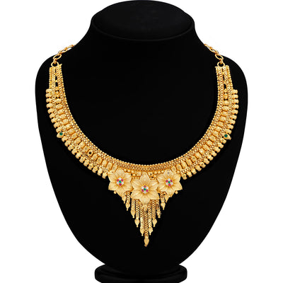 Sukkhi Classy Alloy 24 Carat 1 Gram Gold Jewellery Necklace Set for Women