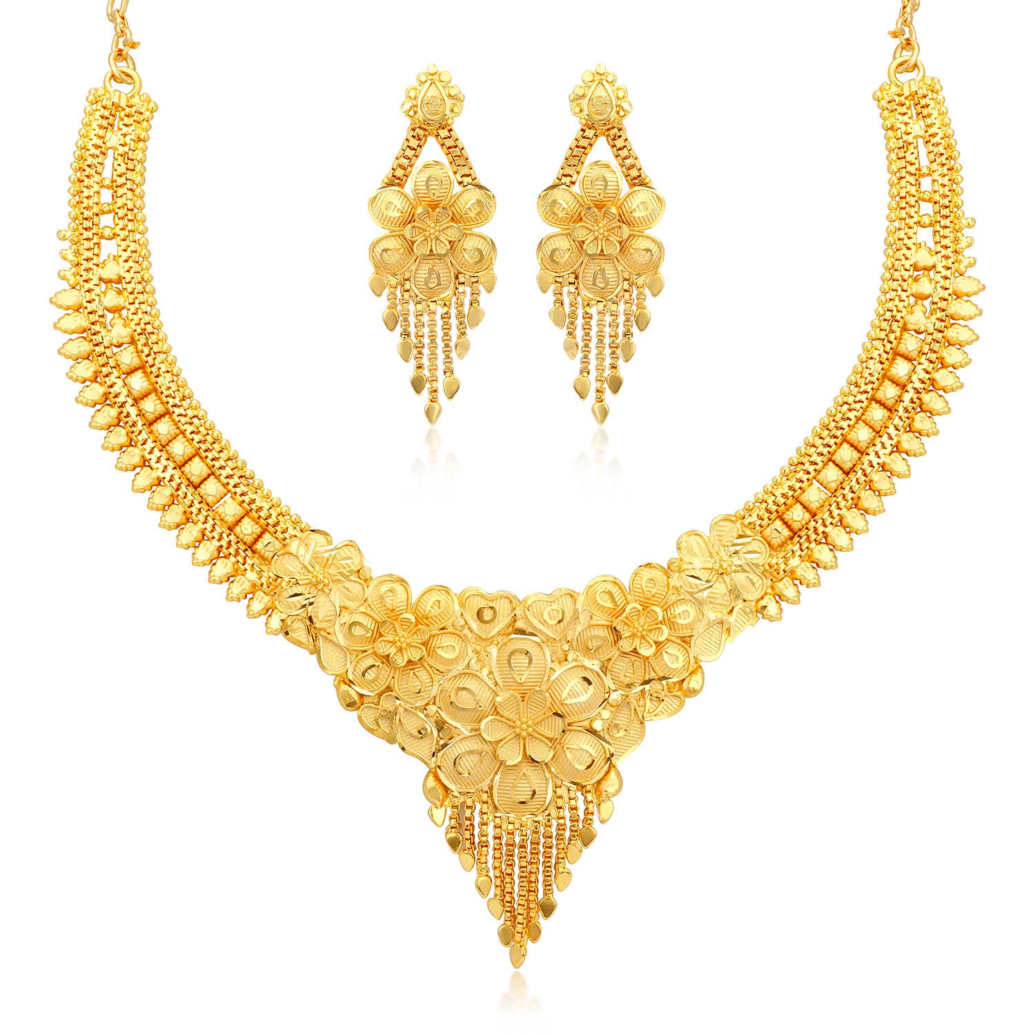 Sukkhi Elegant 24 Carat 1 Gram Gold Jewellery Necklace Set for Women