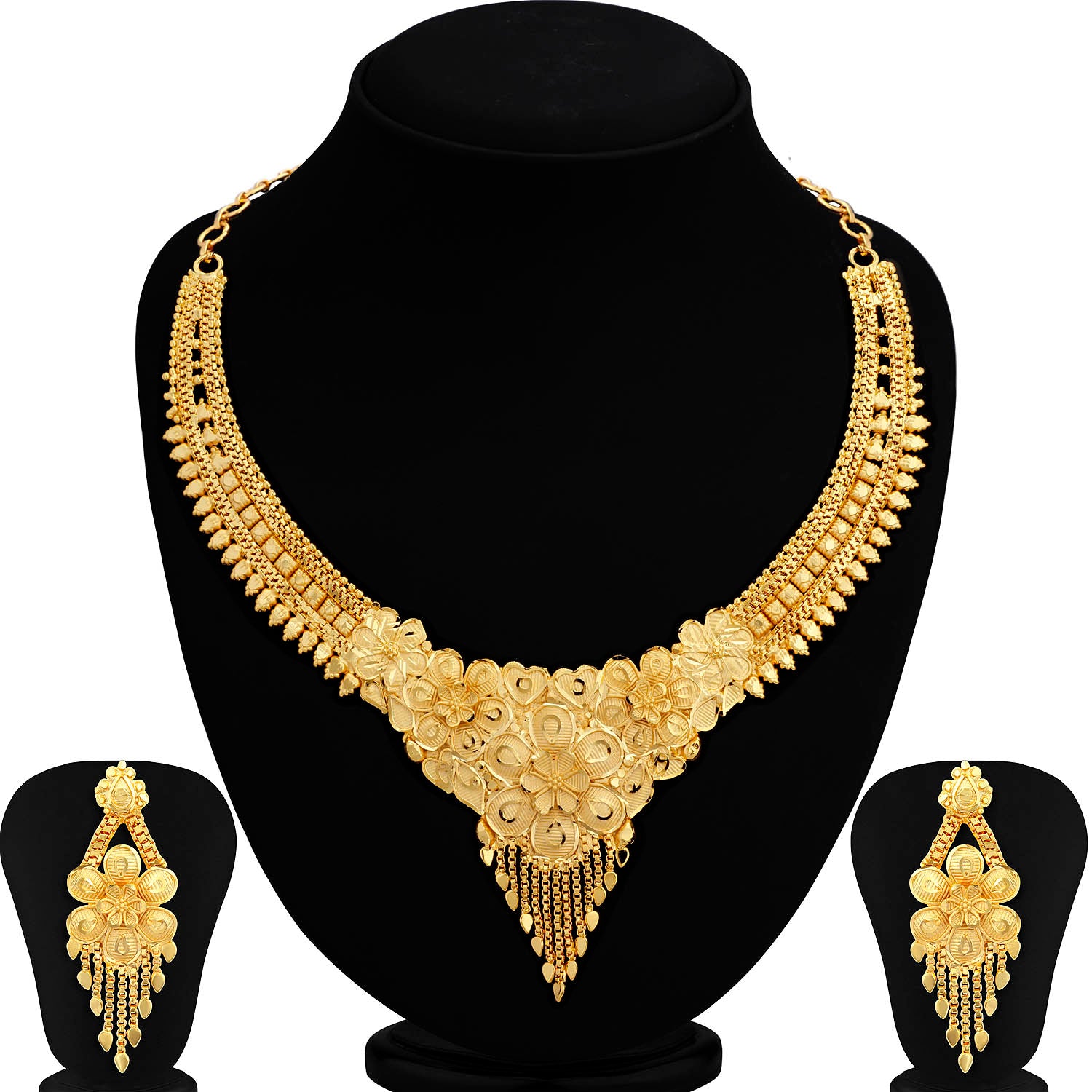 Sukkhi Elegant 24 Carat 1 Gram Gold Jewellery Necklace Set for Women