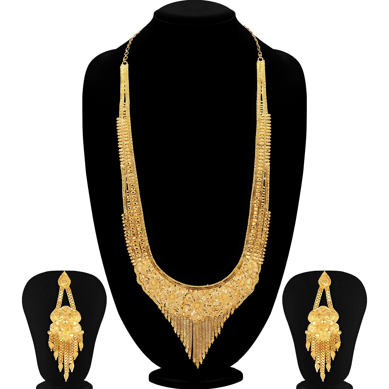 Sukkhi Ravishing 24 Carat Gram Gold Jewellery Necklace Set for