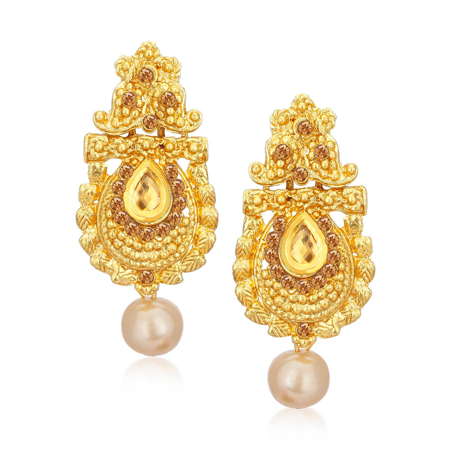 Sukkhi Cluster Gold plated Long Haram Necklace Set for Women